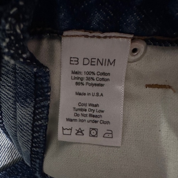 EB Denim His & Hers Block Split Hem Jeans - Measures 30 No Size Tag - Picture 11 of 15